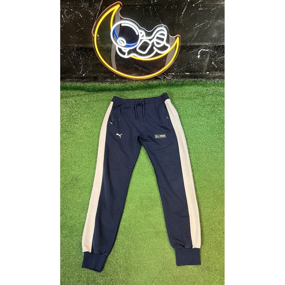 Puma BMW Motorsports Black Sweatpants Joggers Tapered‎ Leg Men's Size MD
